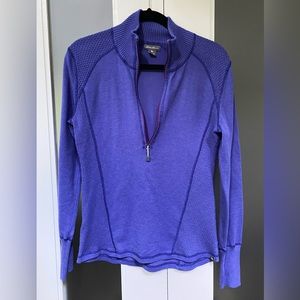 Eddie Bauer Periwinkle Purple Blue Half Zip Sweater